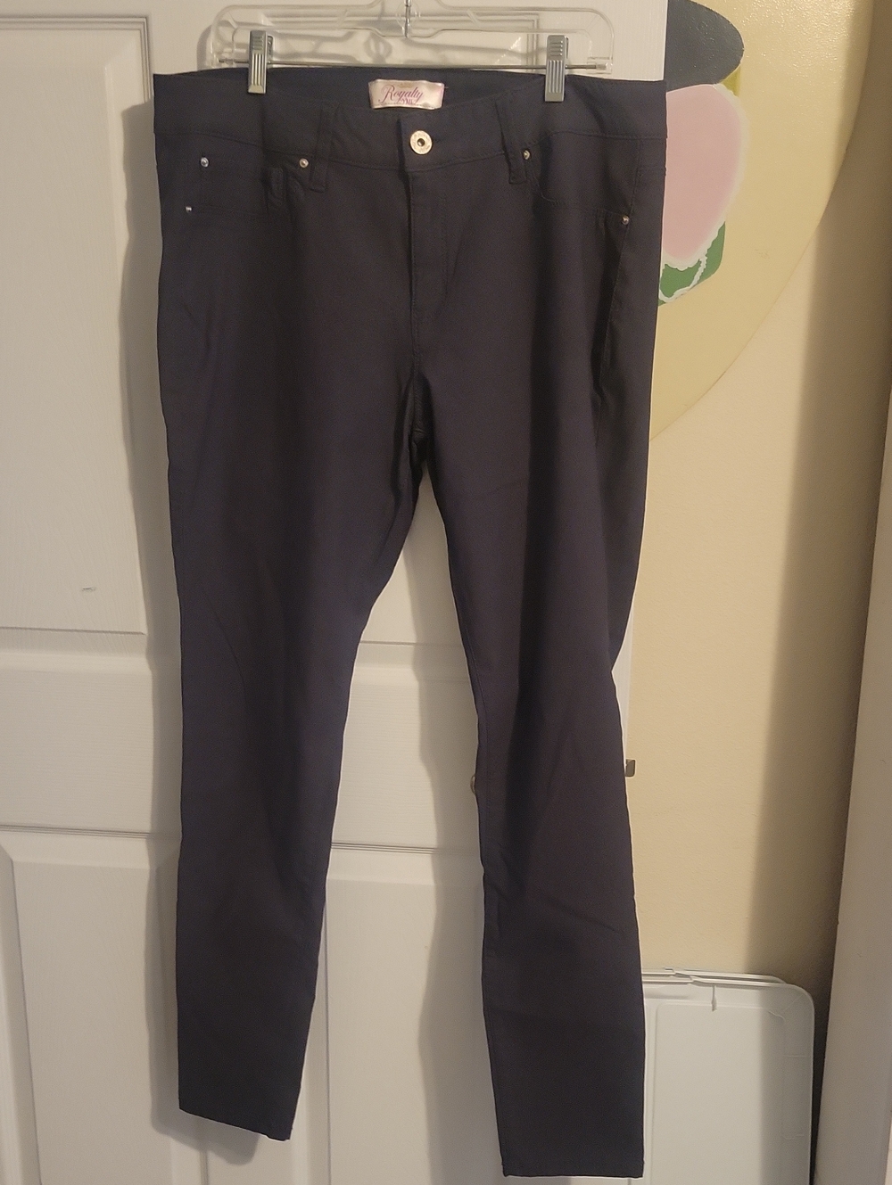 Royalty Sz18/20W Navy/Grey Stretch Jeans New